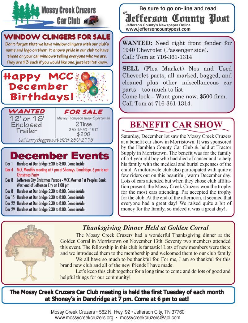December 2012 Newsletter Page 3