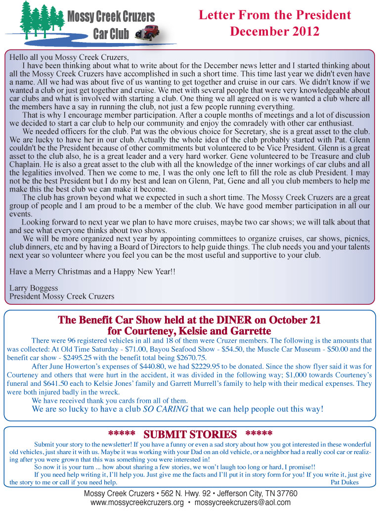 December 2012 Newsletter Page 4