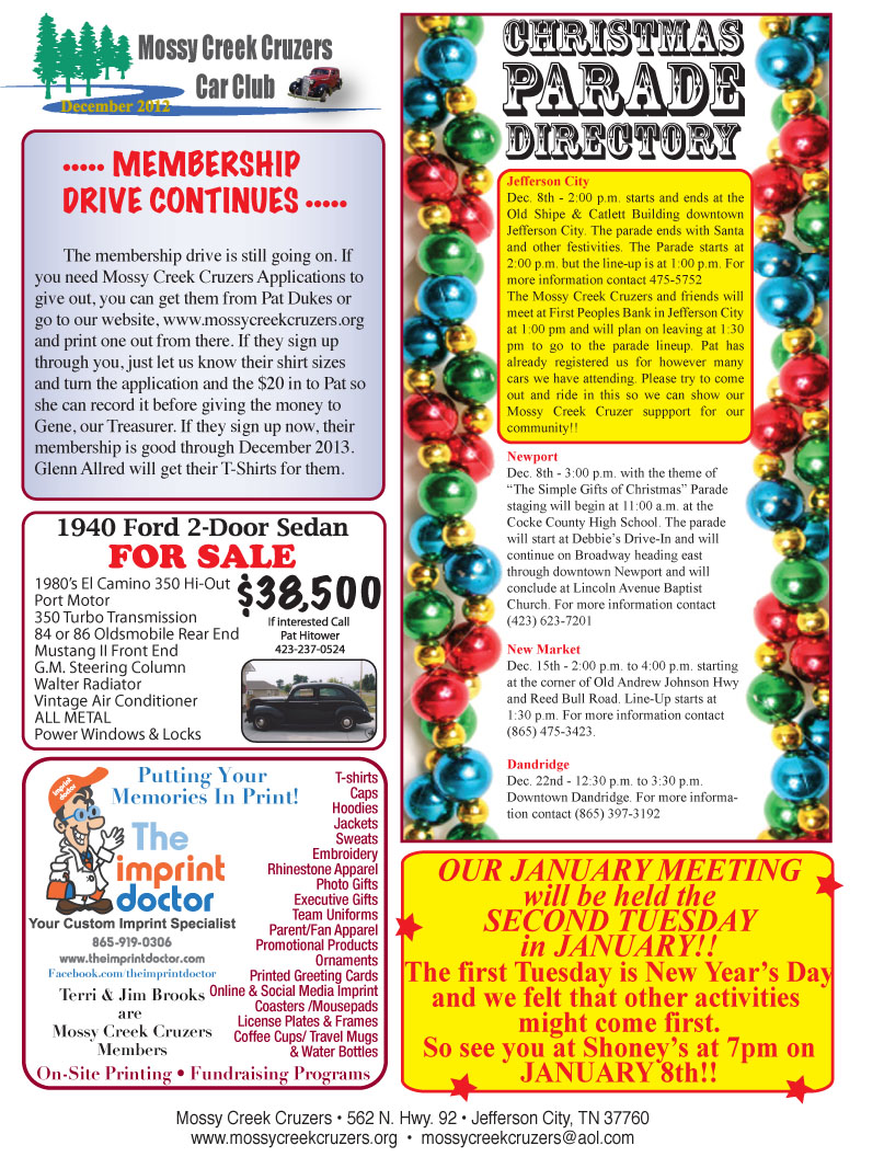 December 2012 Newsletter Page 5