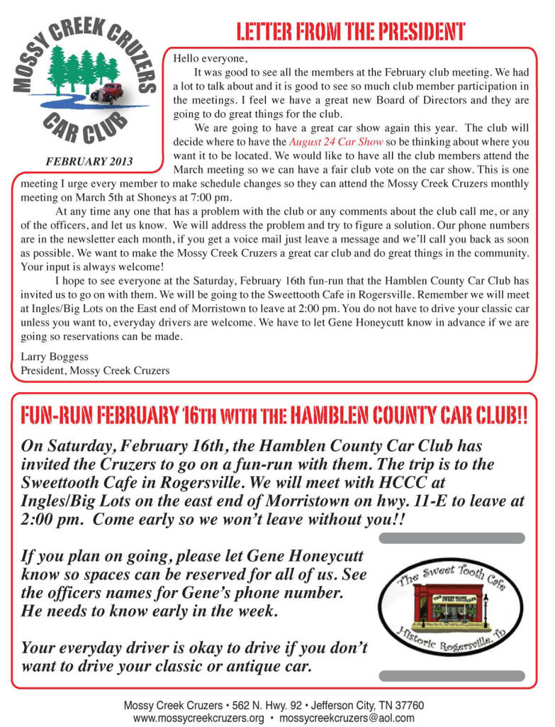 2013 Newsletter Page 2