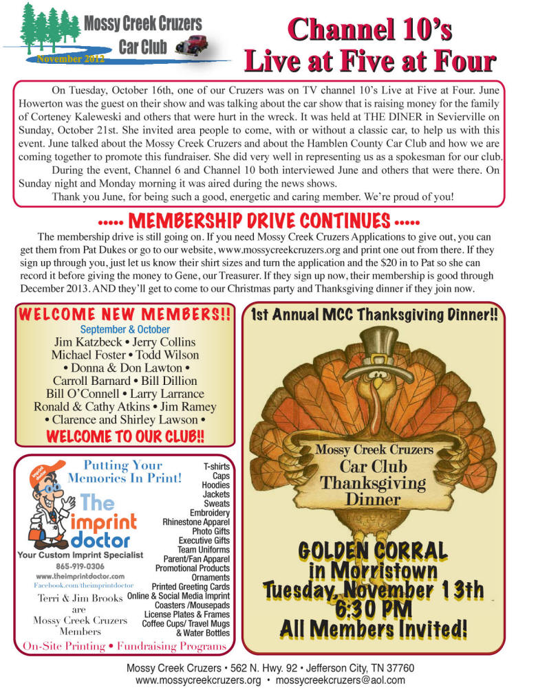 November 2012 Newsletter Page 5