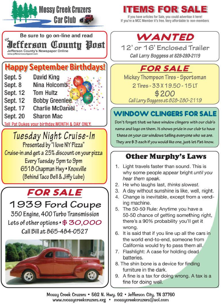 September 2012 Newsletter Page 7