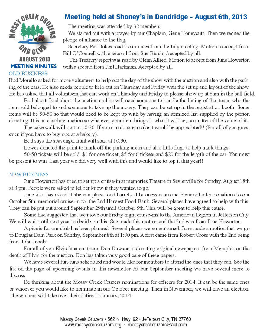 2013 Newsletter Page 2