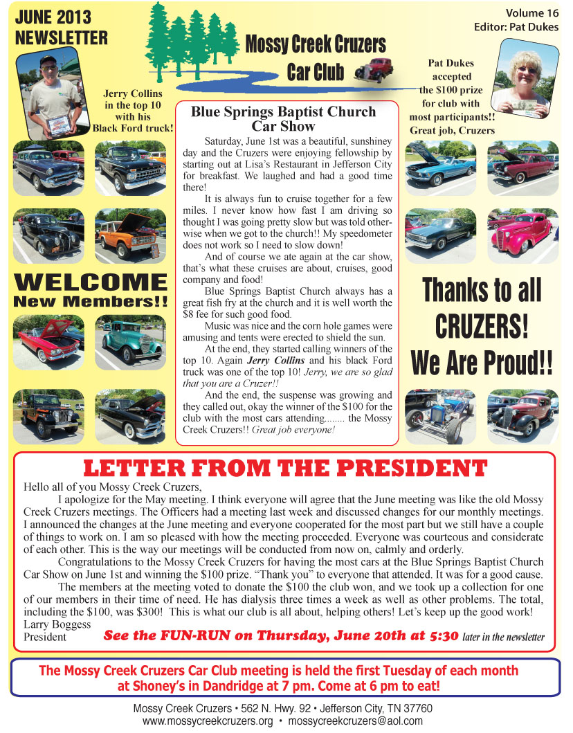 2013 Newsletter Page 1